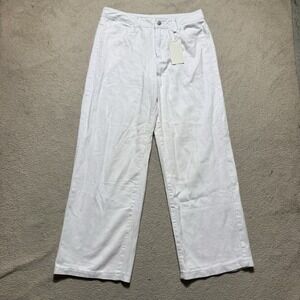 Musera Jeans Womens 28 White Denim Relaxed Boyfriend Fit High Rise 31x28.5 NEW